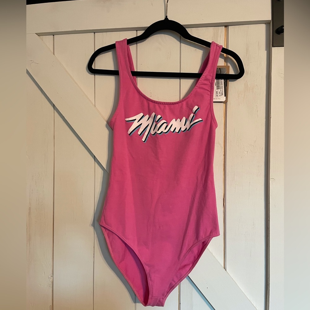 NWT Miami heat bodysuit pink